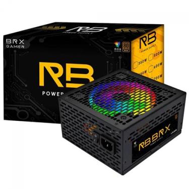Imagem de Fonte BRX Rainbow RGB, 550W, 80 Plus Bronze, PFC Ativo, RB550W