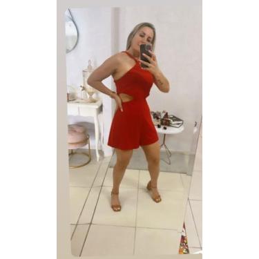 Imagem de Macaquinho vermelho abetuta lateral tamanho Mu - Dcouto