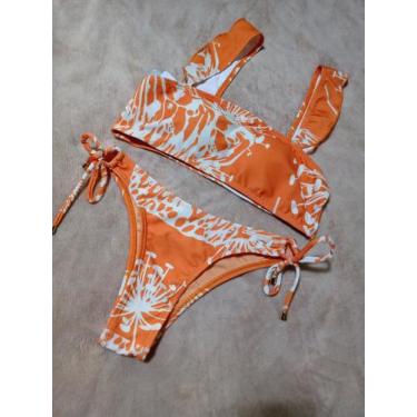Imagem de Biquíni adulto estampado - Siri rosa, Laranja, P