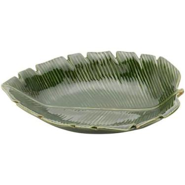 Imagem de Prato Decorativo de Cerâmica Banana Leaf Verde 4125 - Lyor - LYOR, WOL