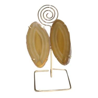 Imagem de PORTA FOTO EM BORBOLETA AGATA NATURAL 16x7cm - GNJ HOME DECOR