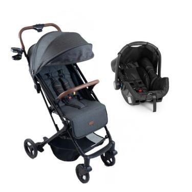 Imagem de Carrinho Kira Galzerano Com Bebê Conforto Grid Grupo 0+ Até 13kg