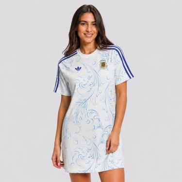 Imagem de Vestido Adidas Argentina Originals Branco e Azul, G
