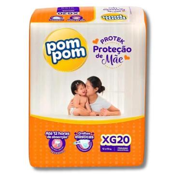 Imagem de Kit Com 2 Fraldas Pompom Dermaprotek Atacado Barato, Extra grande (XG)