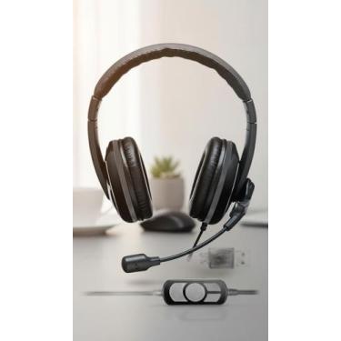 Imagem de Headset USB Com Microfone Ajustável e Controle - Congratulations Store