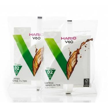 Imagem de Hario Filtro De Papel para Coador de Café Branco V60 Tamanho 02 Com 200 Unidades (Embalagem pode ter variações)