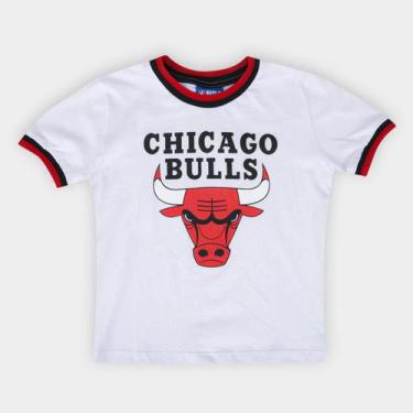 Imagem de Camiseta NBA Juvenil Chicago Bulls High Braziline, Branco, 12A