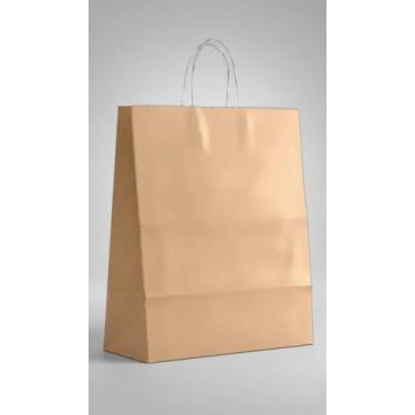 Imagem de Sacola de Papel Kraft M 23x10cm 50und Liso - Congratulations Store