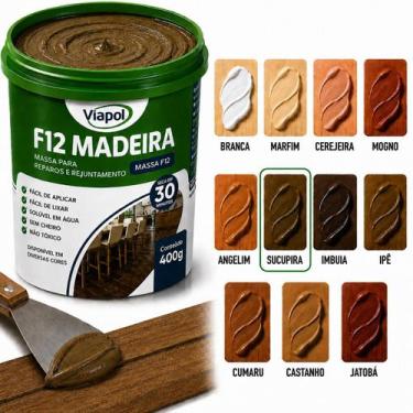 Imagem de Massa F12 Calafetar Para Madeira MDF Assoalho Correção Reparo Acabamen