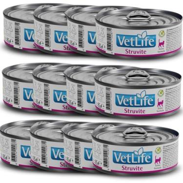 Imagem de Kit com 12 Vet Life Struvite Ração Úmida p/ Gatos 85g - Farmina