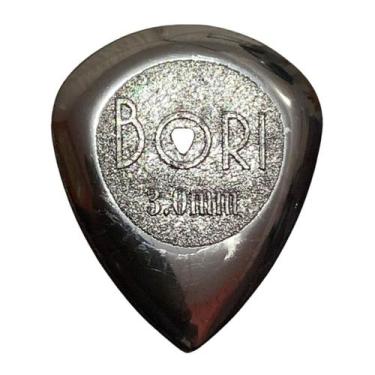 Imagem de Palheta BORI Mini Drip Preta Ponta Fina GRIP para Violão Guitarra e Co
