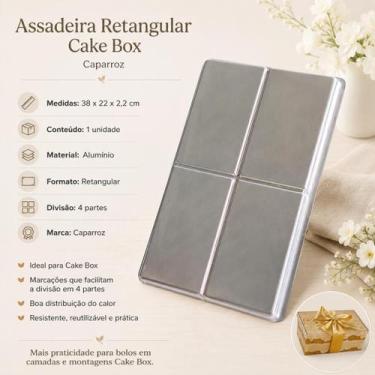 Imagem de Assadeira Cake Box Caparroz 38x22cm Alumínio Forma Bolo Recheado Venda