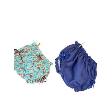 Imagem de Calcinha Bebê Bunda rica simples tapa fralda algodão - Luxo baby, Kit 