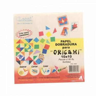 Imagem de Papel origami 10x10 com 60 folhas - Leoni