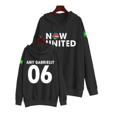 Imagem de Moletom Canguru Now United Any Gabriely Tumblr Gênero Neutro-Unissex