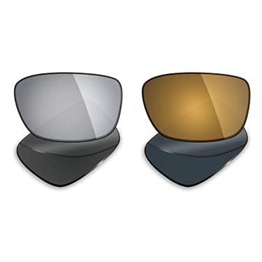 Imagem de 2 pares de lentes polarizadas de substituição da Mryok para óculos de sol Oakley Drop Point – Opções
