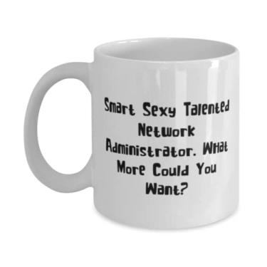Imagem de Presentes de administrador de rede para colegas de trabalho, Smart Sexy Talented Network, administrador de rede Sarcasm 325 ml, caneca de 443 ml, copo de amigos