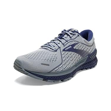 Imagem de Brooks Adrenalina Masculina GTS 21, Cinza/Ventos comerciais/Cobalto profundo, 9.5
