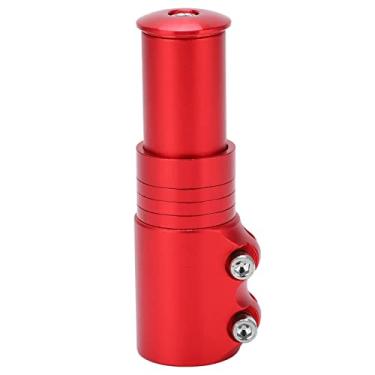 Imagem de Risers de haste de bicicleta, extensor de haste de garfo de bicicleta Ajustável Seguro Prático Parafuso duplo de liga de alumínio para garfo de 28,6 mm / 1,13 pol. Para mountain bike(vermelho)