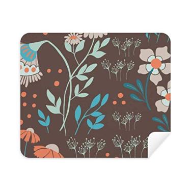 Imagem de Pano de limpeza de tela para telefone com tinta de flor marrom para plantas 2 peças tecido de camurça