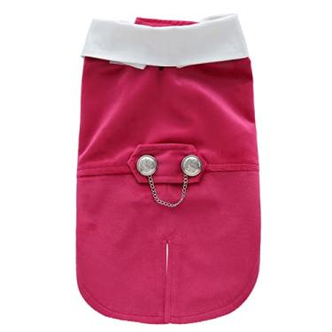 Imagem de Kasituny Vestido para cachorro saia para cachorro camiseta colete rosa vermelha PP