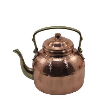 Imagem de Chaleira em Cobre Bico Bronze Bule Café e Chá Jarra Tampa G