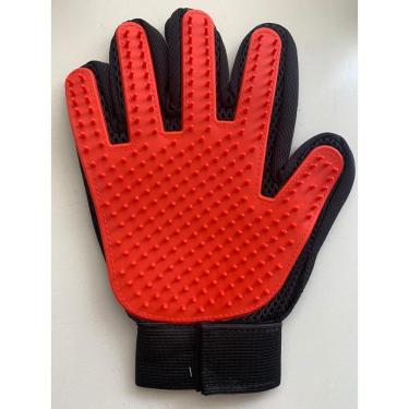 Imagem de Luva Pet Escova E Tira Pelos Magnética Vermelho