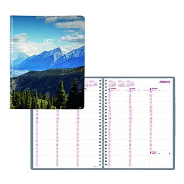 Imagem de Brownline Agenda semanal essencial 2022, agenda, 12 meses, janeiro a dezembro, encadernação de fio duplo, 28 x 21,5 cm, verde montanha (CB950G.04-22)