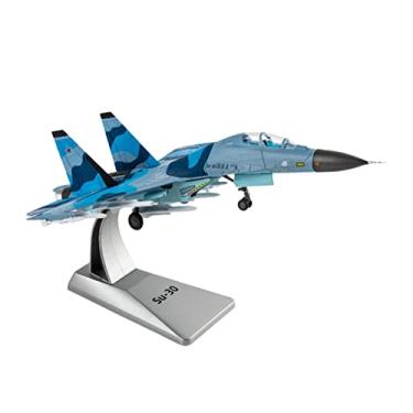 Imagem de GZYF Alloy Diecast 1/100 Scale Aircraft SU-30 Fighter Plane, Metal Model Airplanes with Stand for Table Decor Ornaments