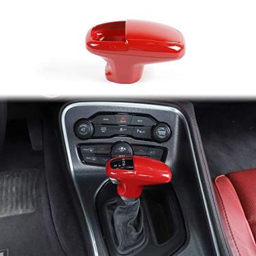 Imagem de Voodonala para carregador Challenger Gear Shift Trim Knob para Dodge Challenger Charger 2015-2020, ABS Vermelho 3 peças