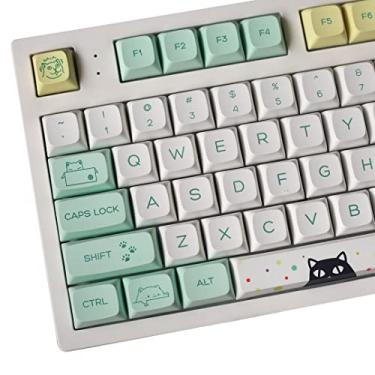 Imagem de Teclas Cat - configuração de 131 teclas As teclas mecânicas opacas XDA suportam a maioria dos materiais PBT de teclado (61-131 teclas)