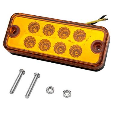 Imagem de MACHSWON 12 V 24 V Luz de Marcador Lateral Âmbar Caminhão Reboque Lâmpada Indicadora de Carro 2LED 4 Peças Laranja Novo