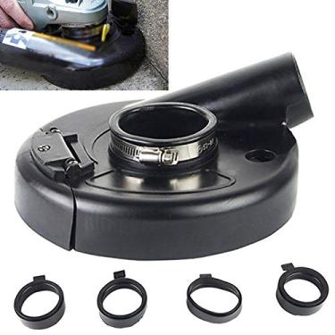 Imagem de Moedor de ângulo universal para moagem de poeira, capa de proteção contra poeira a vácuo de 17 cm para moedor de ângulo, polidor de moagem manual (preto)