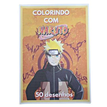 Livro Desenhos Para Colorir Tema Anime Naruto 32 desenhos