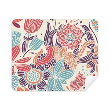 Imagem de Folha botão flor planta pintura telefone limpador de tela óculos pano de limpeza 2 peças tecido camurça