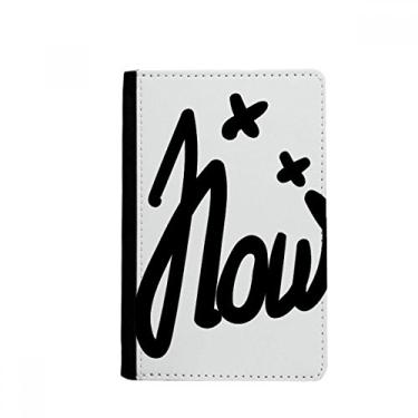 Imagem de Now Funny Quote Handwrite Style Passport Holder Notecase Burse Wallet Cover Card Purse, Multicolor