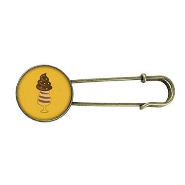 Imagem de Copo Chocolatey Padrão de Sorvete Doce Retrô Metal Broche Clipe Joias