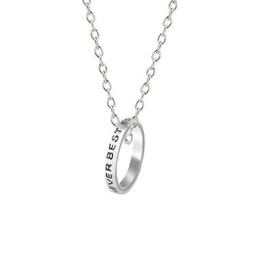 Imagem de CNBPIC Colar Pingente Redondo Amizade Liga Joias Presente