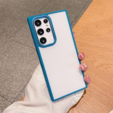 Imagem de Capa de anel de metal com lente translúcida para Samsung Galaxy S22 S22Ultra S22Plus à prova de choque Silicone macio Moldura de doces Capa traseira fosca, YFL, para S22 Plus