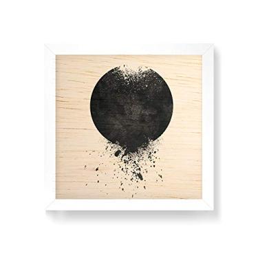 Imagem de Arte Maníacos Quadro decorativo com moldura caixa branca em Madeira - Círculo Explosão Um Lado - 30x30cm