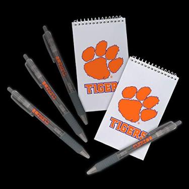 Imagem de Greeting Pen Conjunto de presente Clemson Tigers - 2 cadernos de bolso e 4 canetas translúcidas (2612)