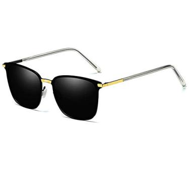 Imagem de Óculos de Sol Masculino Designer Retro Casual com Lentes Polarizada com Proteção Uv400 (C3)