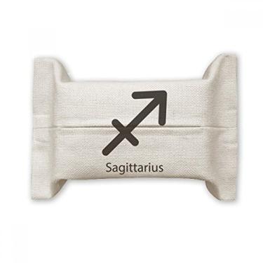 Imagem de Novembro, dezembro, sagitário, constelação de papel para lenços faciais, saco de linho de algodão