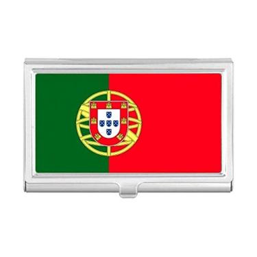 Imagem de Porta-cartões de visita com bandeira nacional de Portugal da Europa