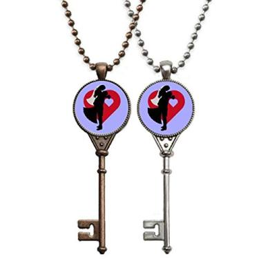 Imagem de OFFbb-USA Dezembro Abraço Aconchegante Dia dos Namorados Chaveiro Colar Pingente Joias Decoração de Casal