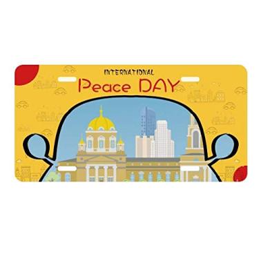 Imagem de DIYthinker Ekaterinburg Placa de carro com estampa de símbolo nacional da Rússia