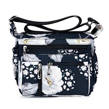 Imagem de Fabuxry Bolsas e bolsas de ombro para mulheres bolsa tiracolo bolsas mensageiro, Floral-c-padrão, Medium