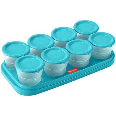 Imagem de Potes para Congelar Papinha na Bandeja Prep & Fresh 8 unidades Azul - Fisher Price 