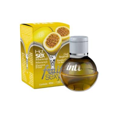 Imagem de Gel Beijável Maracujá 40 ml - Fruit Sexy - Intt Cosmético, Intt Cosméticos, Amarelo