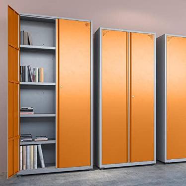 Imagem de Armário para Escritório 2 Portas com Chave Aço 4 Prateleiras Pandin Móveis